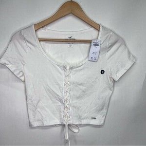NWT Hollister Women’s white crop top Size small